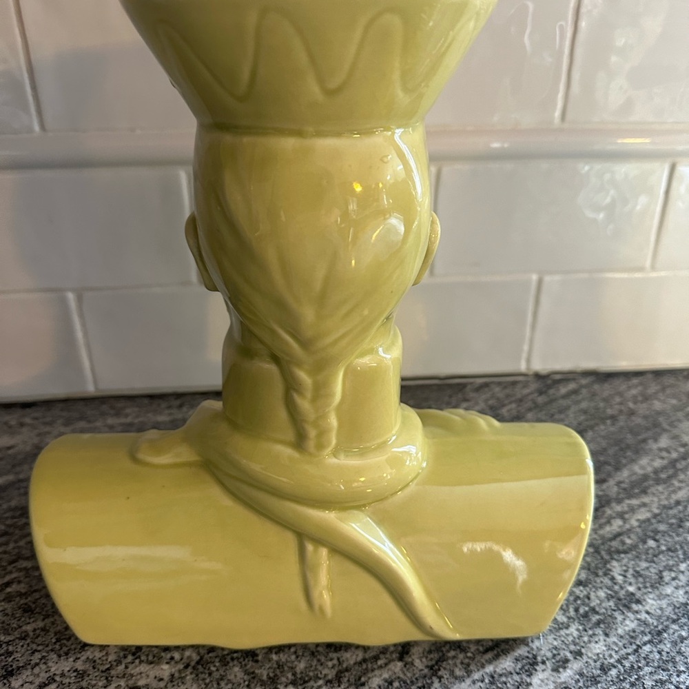 Vintage Asian Head Vase Pair Geisha And Prince Mid Century Hand Painted Glazed - Picture 3 of 9